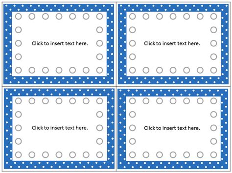 Editable Punch Card Template